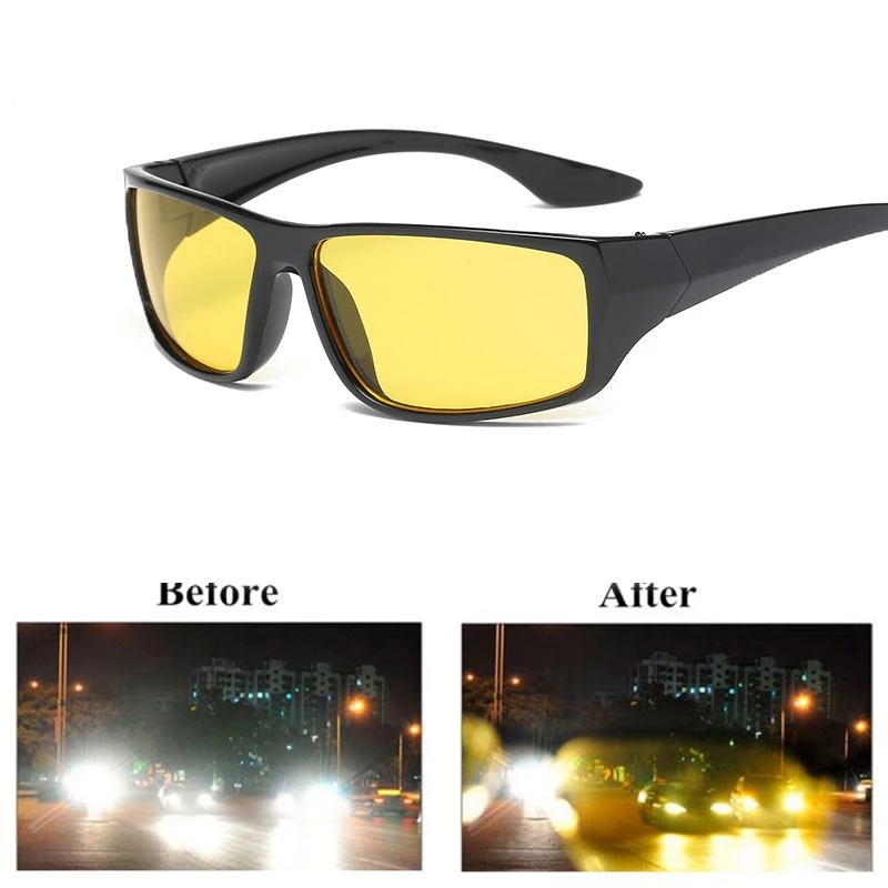 야간 투시경 드라이버 고글 태양 안경 자동차 운전 안경 UV 보호 편광 선글라스 안경 눈부심 방지